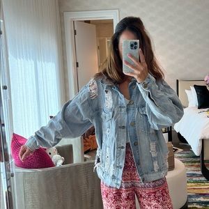 Carmar destroyed denim jacket